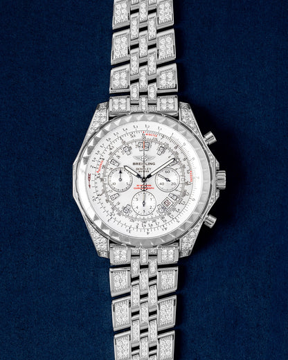 White Gold Diamond Breitling Bentley Motors J25363AL | Grand Caliber Dallas, Texas
