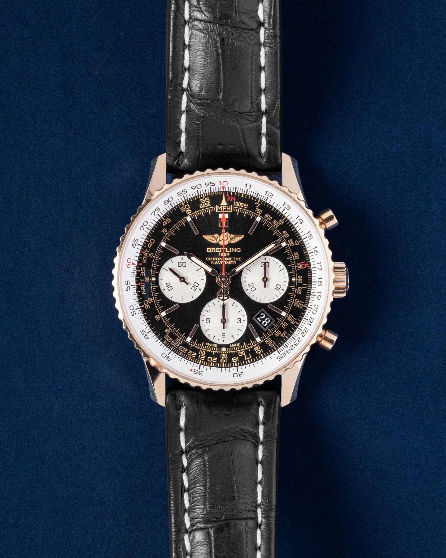 Rose Gold Breitling Navitimer 01 43mm RB012012/BA49 | Grand Caliber DFW, TX