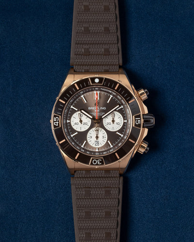 Rose Gold Breitling Super Chronomat B01 RB0136E31Q1S1 Brown Watch | Grand Caliber Dallas