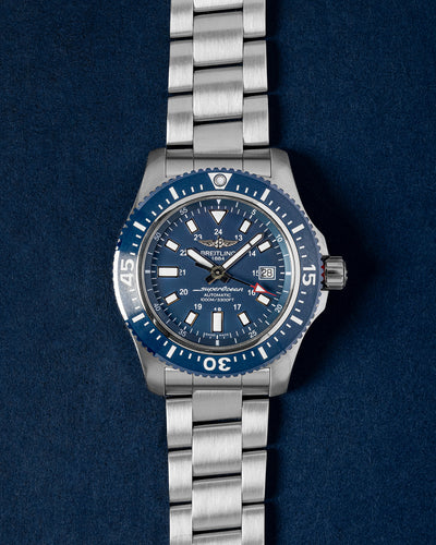2019 44mm Steel Breitling Superocean 44 Special Y1739316 Blue Watch at Grand Caliber