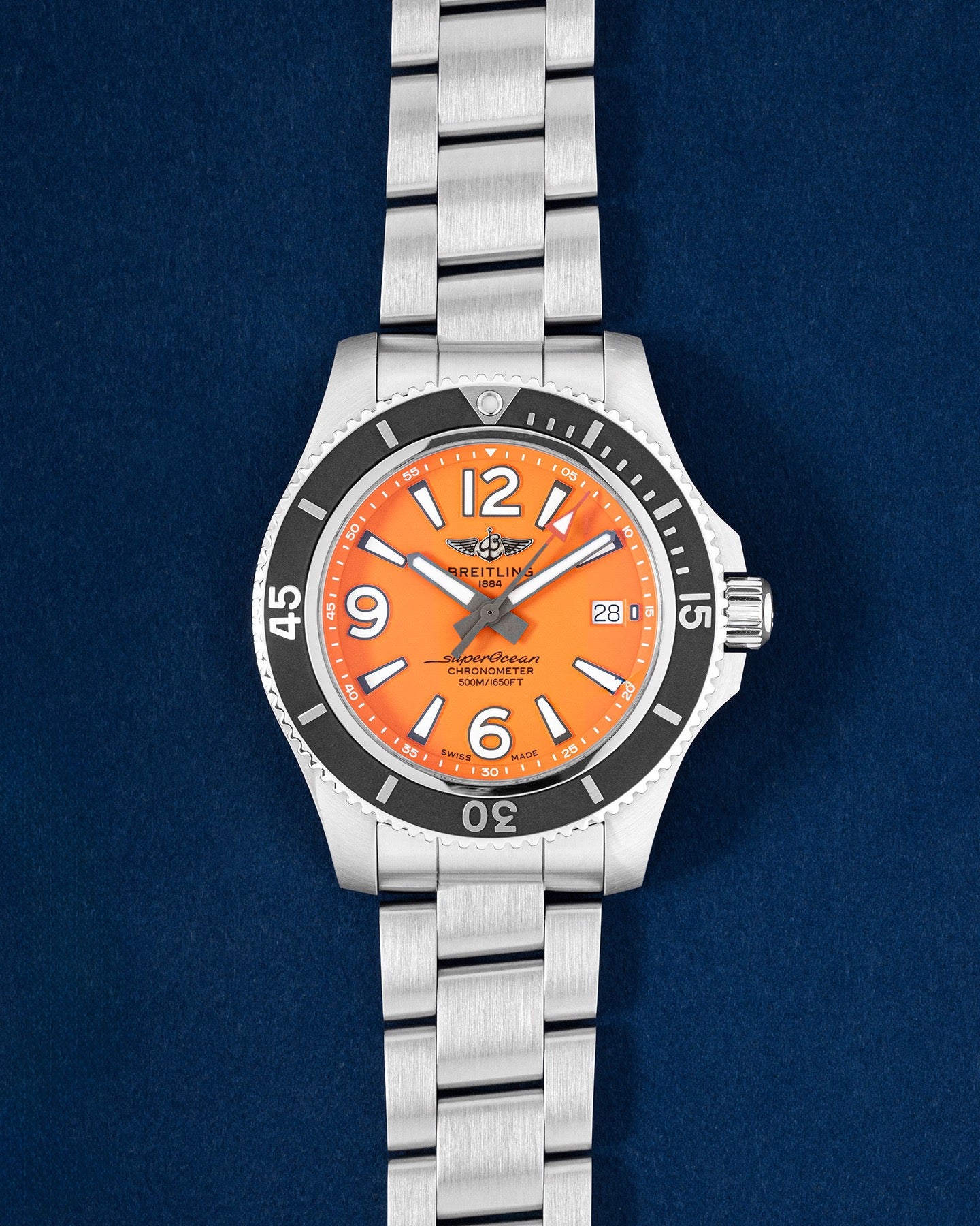orange dial Breitling Superocean Automatic 42 A17366 | Grand Caliber