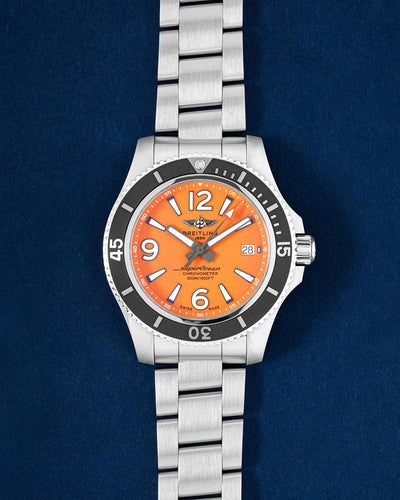 orange dial Breitling Superocean Automatic 42 A17366 | Grand Caliber