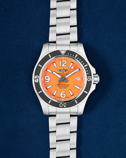 orange dial Breitling Superocean Automatic 42 A17366 | Grand Caliber