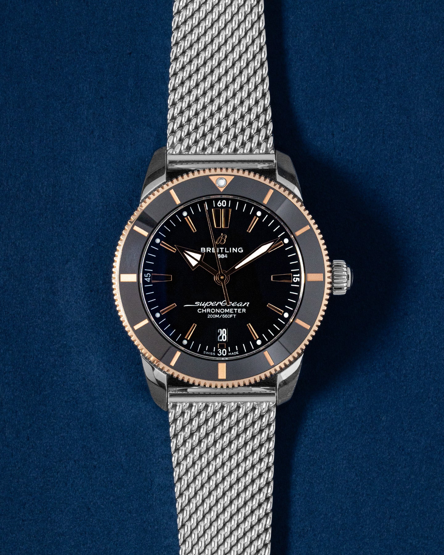 Two Tone Rose Gold Breitling Superocean Heritage UB2030 Watch | Grand Caliber Dallas
