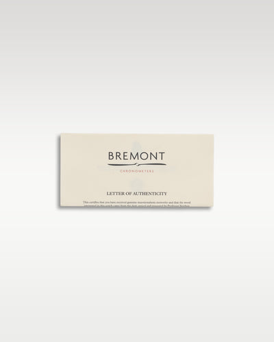 Official Bremont Certificate of Authenticity paperwork verifying the genuine Stephen Hawking desk wood artifacts