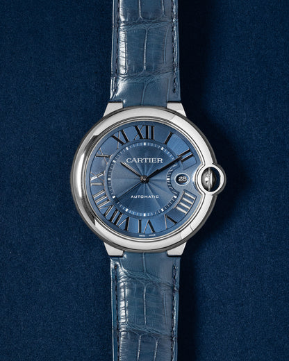 Blue Steel Cartier Ballon Bleu WSBB0027 Watch | Grand Caliber Dallas