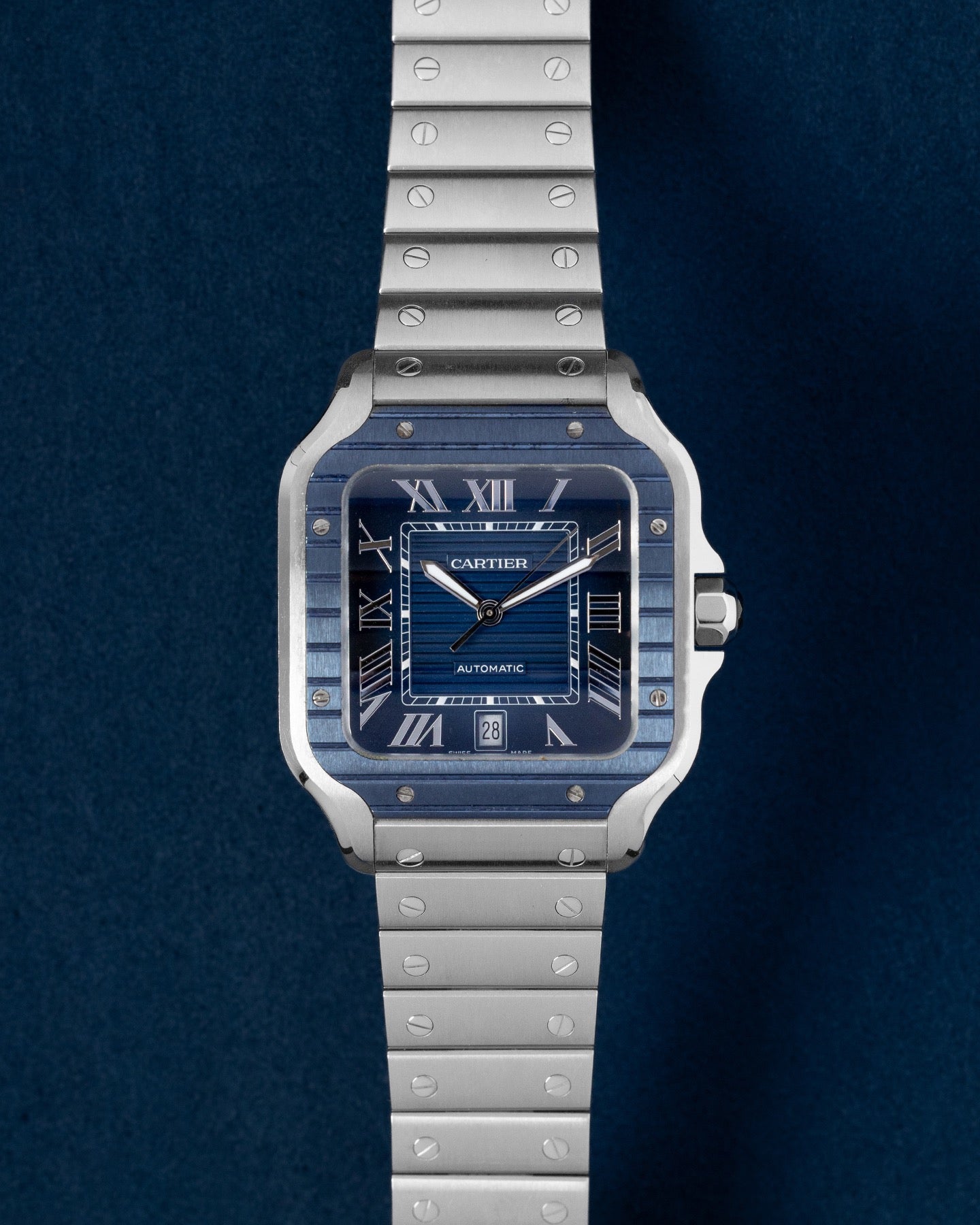 Steel Blue Cartier Santo de Cartier Large WSSA0048 | Grand Caliber DFW, Texas