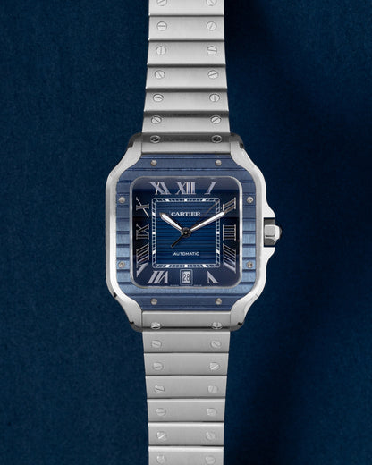 Steel Blue Cartier Santo de Cartier Large WSSA0048 | Grand Caliber DFW, Texas