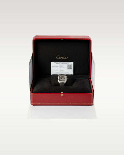 31mm Cartier Santos Dumont WHSA0032 La Demoiselle Skeleton Dial Watch