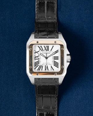 2023 Two Tone Cartier Santos 100 W20072X7 Watch | Grand Caliber Dallas