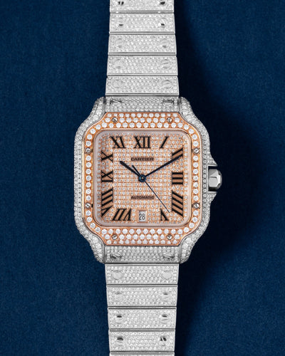 Aftermarket Diamond Cartier Santos De Cartier WSSA0018 | Grand Caliber DFW, Texas