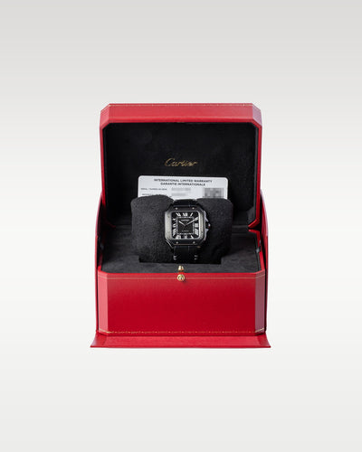 39.8 Black Cartier Santos De Cartier WSSA0039 | Grand Caliber Dallas, TX
