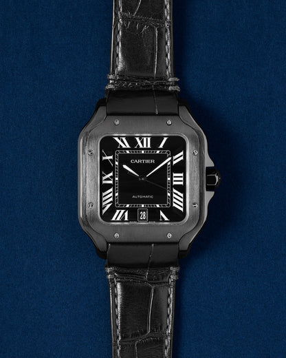 39.8 Black Cartier Santos De Cartier WSSA0039 | Grand Caliber Dallas, TX