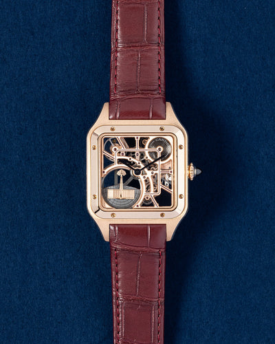 New Rose Gold Cartier Santos Dumont WHSA0030 | Grand Caliber Dallas, TX