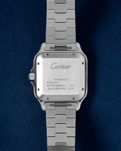 New Green Cartier Santos Large  WSSA0062 | Grand Caliber Dallas, Texas