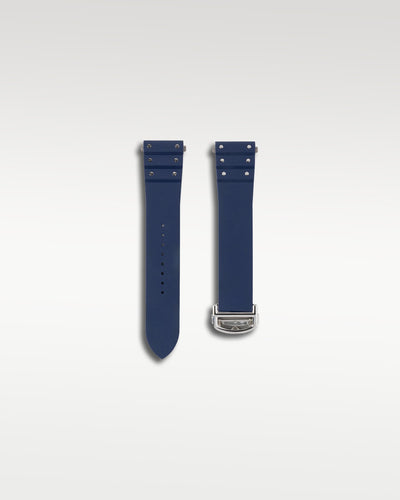 Blue Bezel Skeletonized Cartier Santos WHSA0026 | Grand Caliber Watches 