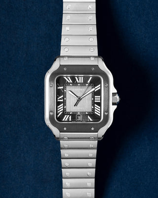 Gray SS Cartier Santos ADLC Bezel | Grand Caliber Watches