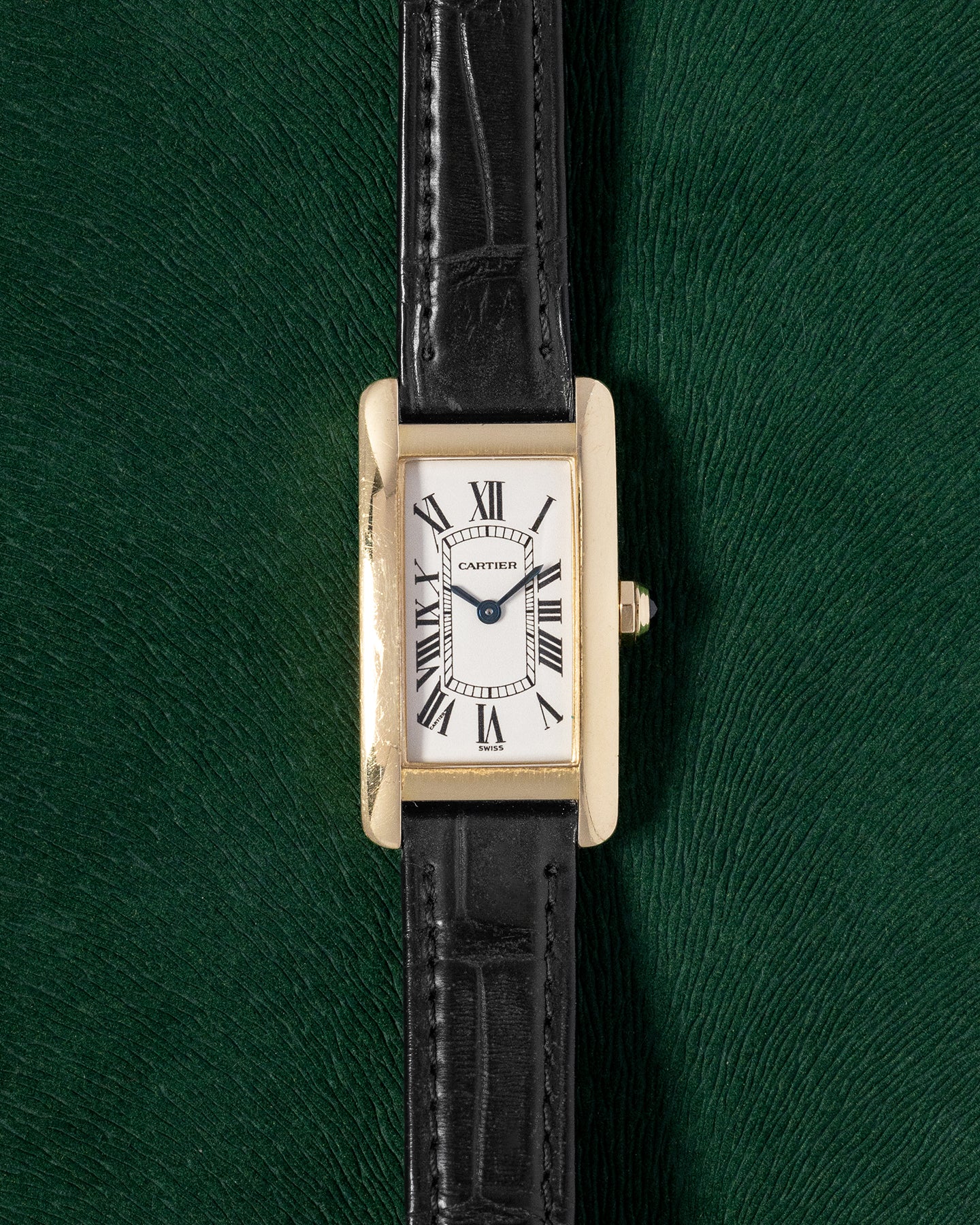 19mm Yellow Gold Cartier Tank 2000 Americaine 1710 Watch at Grand Caliber