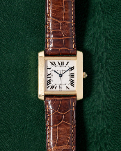 Yellow Gold Cartier Tank Francaise 1840 Vintage Watch at Grand Caliber