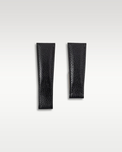 Included secondary matte black alligator leather replacement strap for a Cartier Tank Solo XL watch