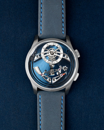 Blue Stainless Steel 41mm Christopher Ward C1 Bel Canto Watch