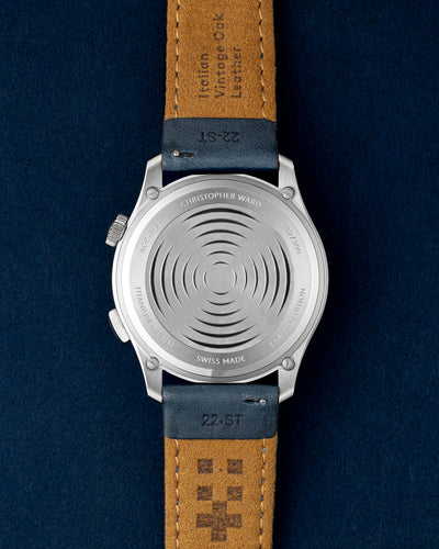 Blue Stainless Steel 41mm Christopher Ward C1 Bel Canto Watch