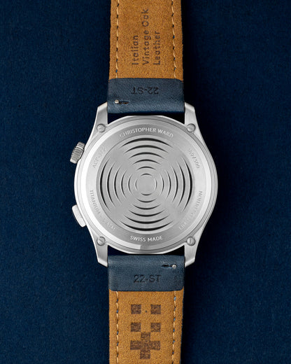 Blue Stainless Steel 41mm Christopher Ward C1 Bel Canto Watch