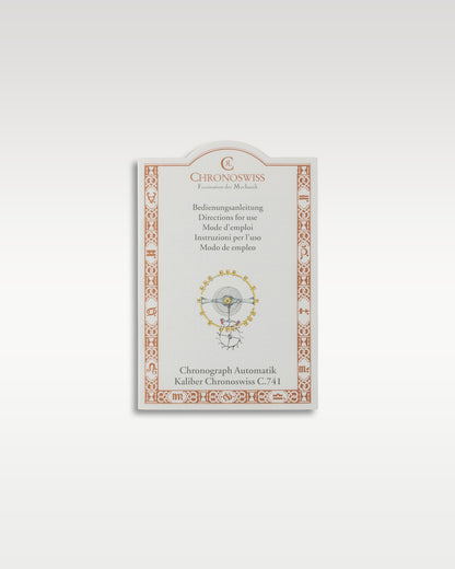 Official technical reference and service paperwork documents included with a Chronoswiss luxury watch