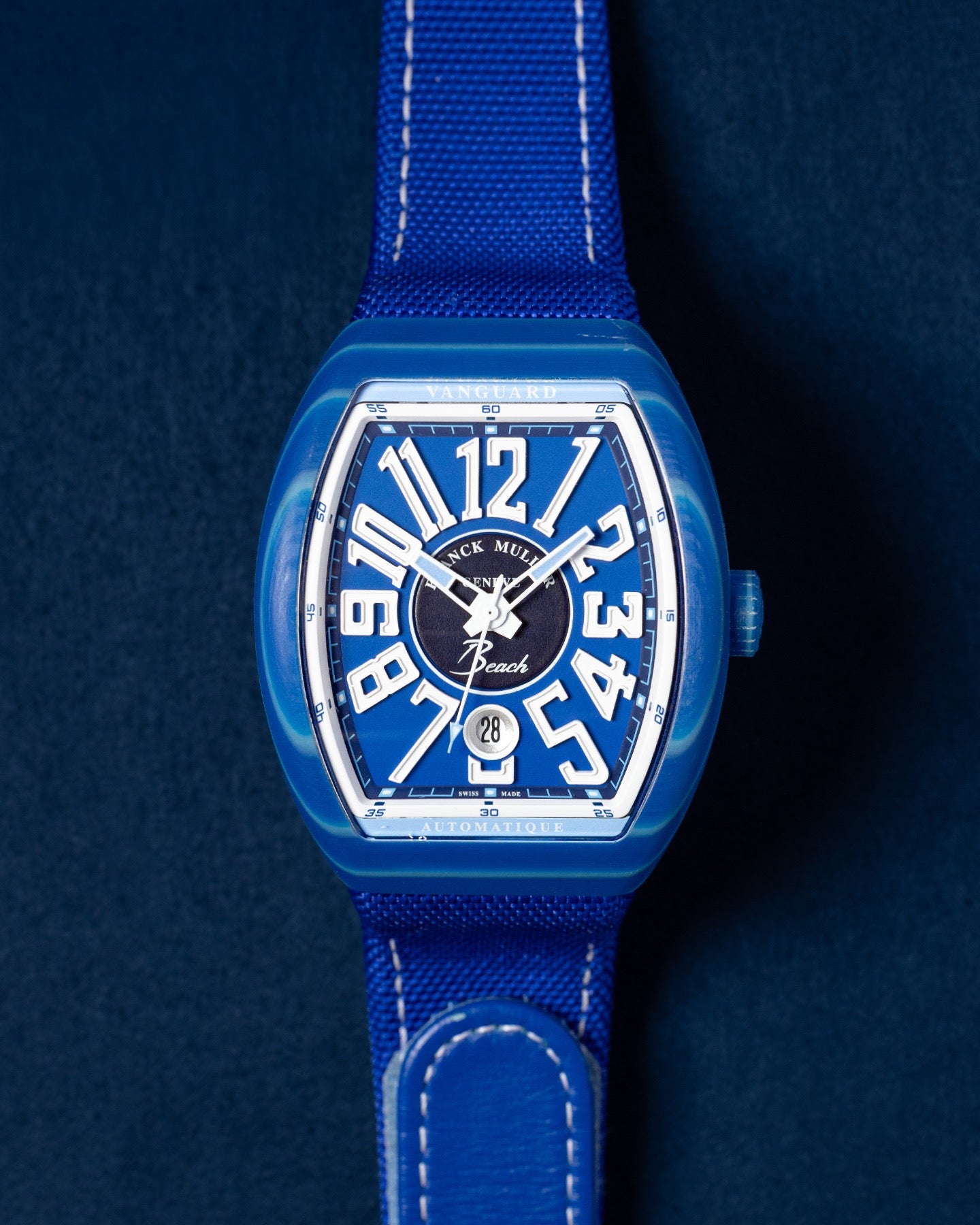 Blue Franck Muller Vanguard Beach 41 V41 SC DT BEACH | Grand Caliber Dallas, TX