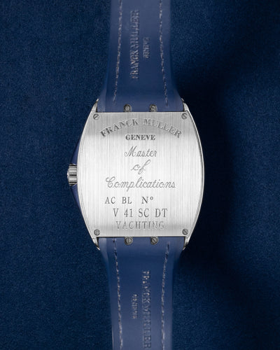 Steel Blue Franck Muller Vanguard Yachting V41 SC DT Watch | Grand Caliber