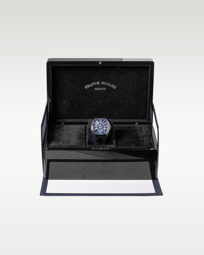 Steel Blue Franck Muller Vanguard Yachting V41 SC DT Watch | Grand Caliber