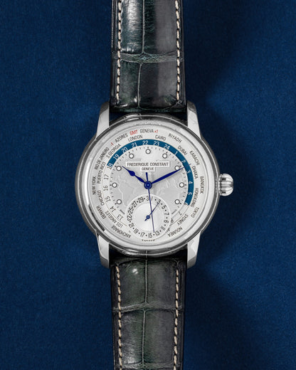 Frederique Constant Worldtimer FC-718X4H4/6 | Grand Caliber Watches TX