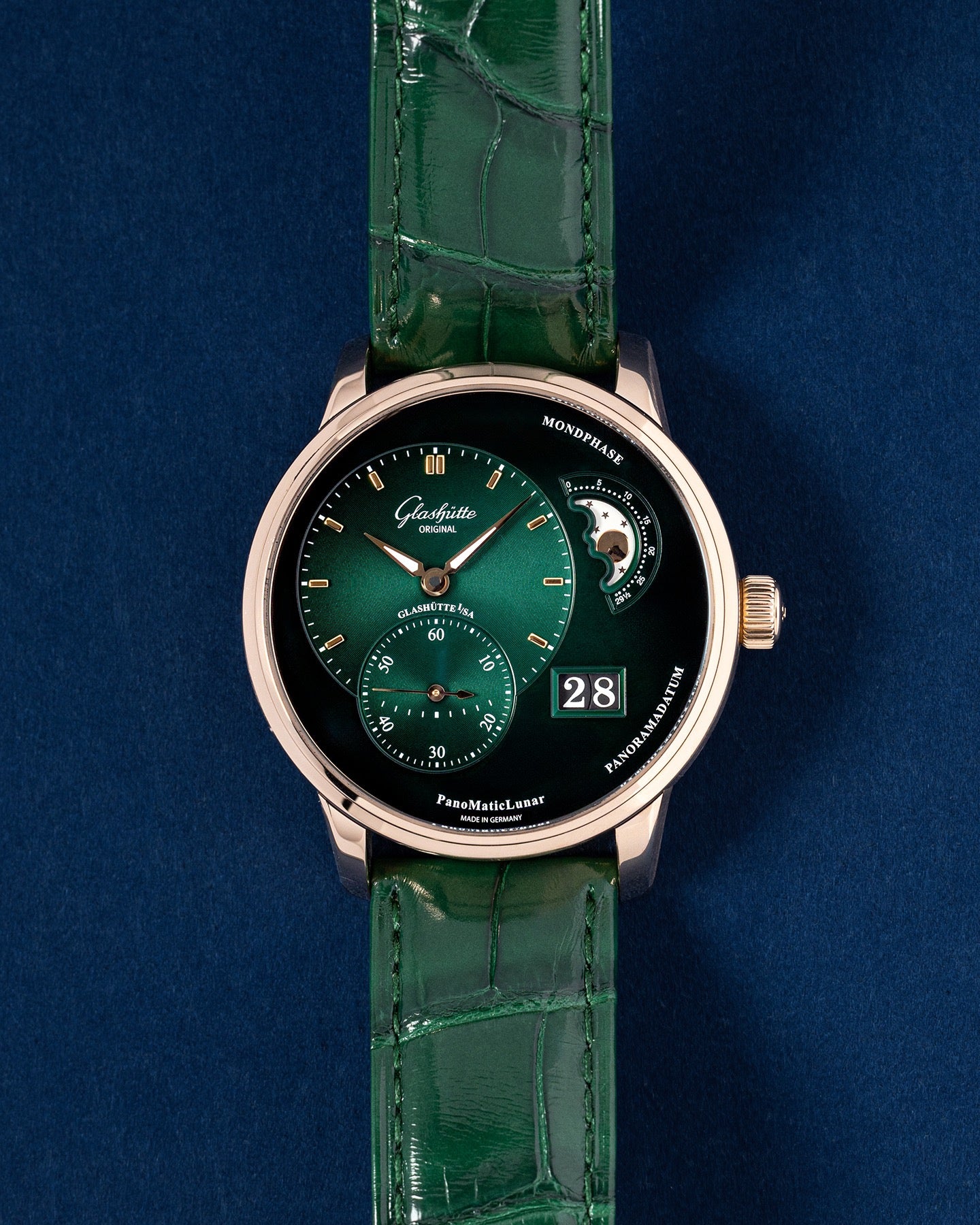 Glashutte Original Panomaticlunar Green 1-90-02-23-35-30 | Grand Caliber USA
