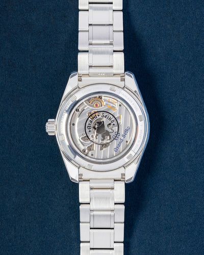Limited Edition Steel Grand Seiko Spring Drive SBGA387 Kira-Zuri Pale Dial Watch