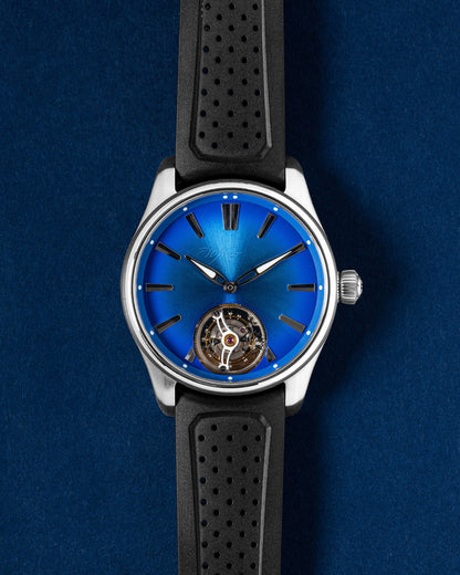 Arctic Blue fumé dial H.Moser & Cie Pioneer Tourbillon | Grand Caliber DFW