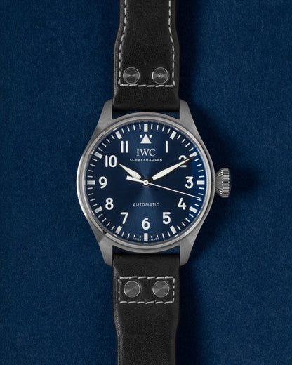 Blue IWC Big Pilot's Watch 43 IW329303 | Grand Caliber Dallas