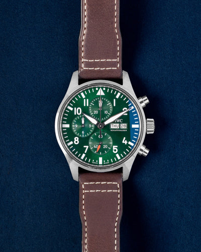 IWC Green Dial Chronograph 43 IW378005 | Grand Caliber Dallas, Texas