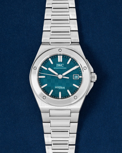 Aqua dial IWC Ingenieur Automatic IW328903 | Grand Caliber Men's Watches