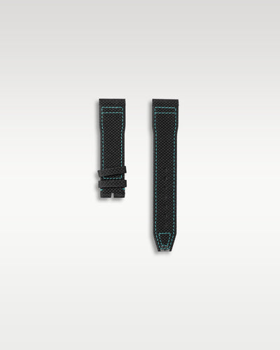Included secondary black embossed calfskin leather replacement strap with integrated EasX-CHANGE quick switch system