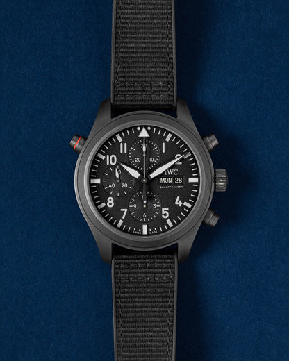 Ceramic IWC Pilot Double Chronograph IW371815 | Grand Caliber Watches