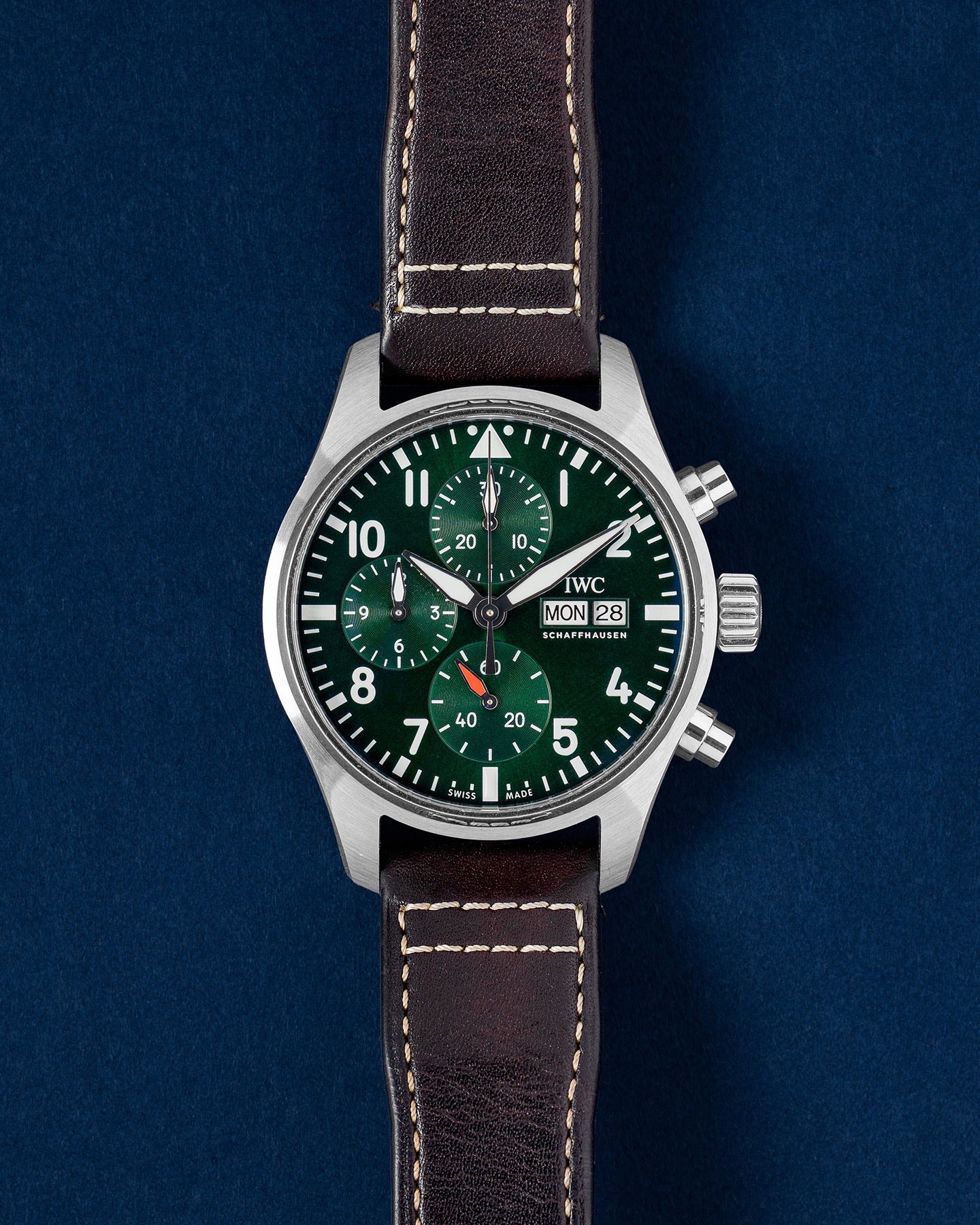 Green IWC Pilot's Watch Chronograph 41 IW388103 | Grand Caliber Watches