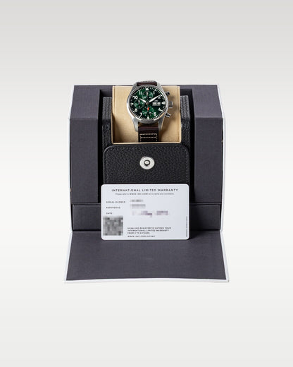 Green IWC Pilot's Watch Chronograph 41 IW388103 | Grand Caliber Watches