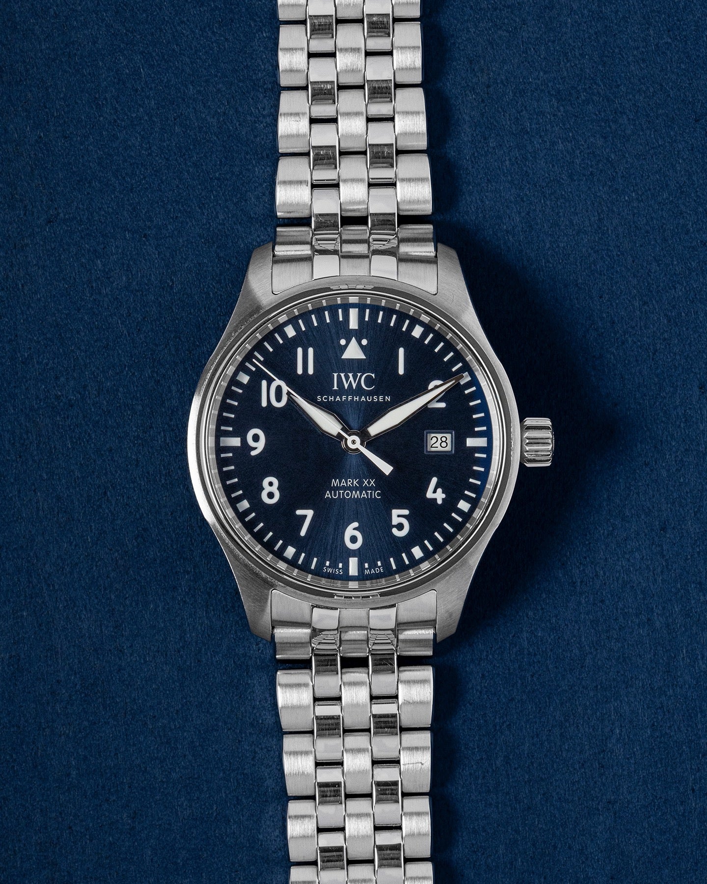 2023 Blue IWC Pilot's Watch Mark XX IW328204 | Grand Caliber Dallas Texas