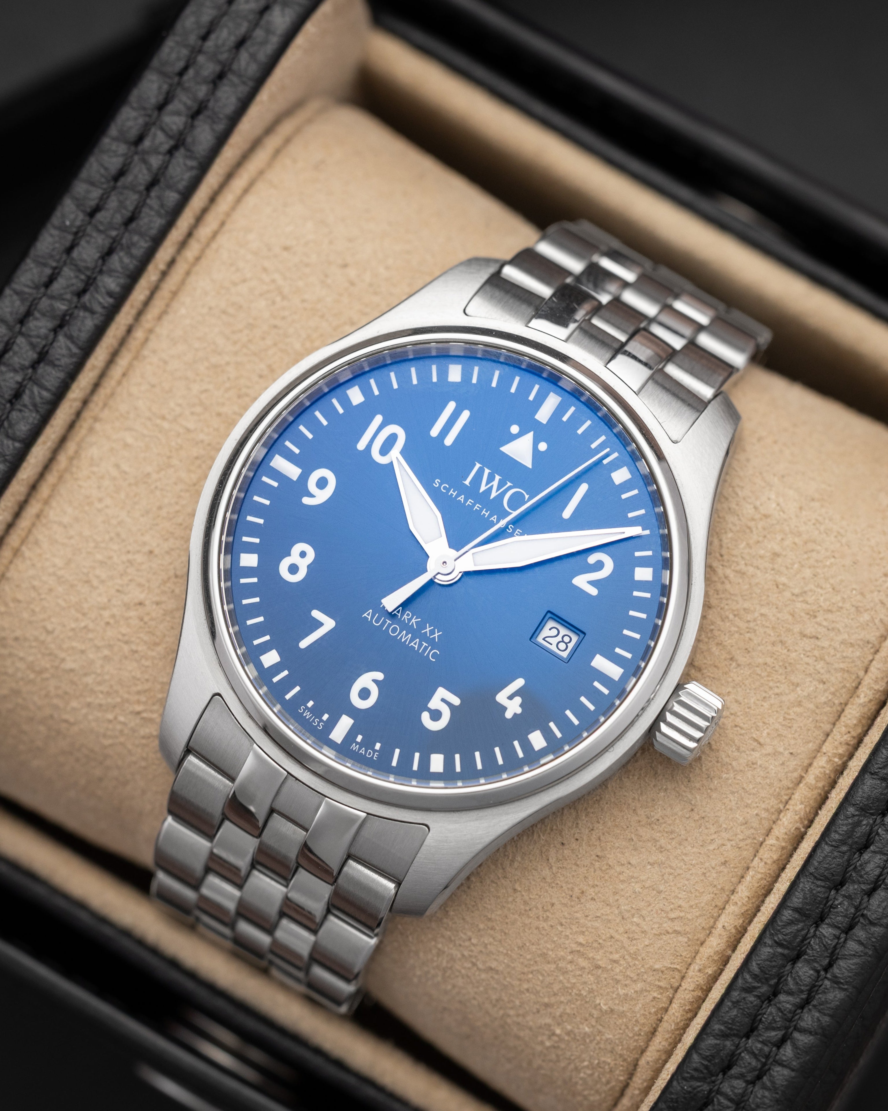 2023 Blue IWC Pilot's Watch Mark XX IW328204 | Grand Caliber Dallas Texas