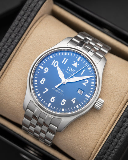 2023 Blue IWC Pilot's Watch Mark XX IW328204 | Grand Caliber Dallas Texas