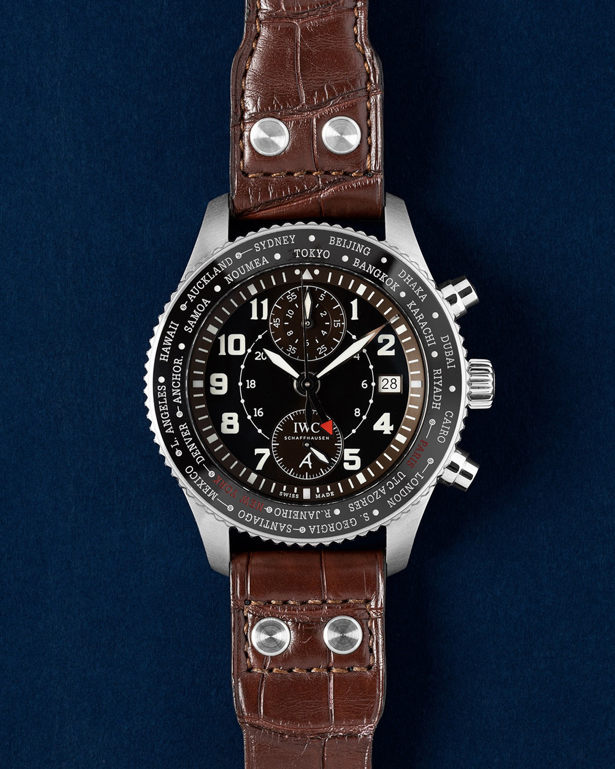 IWC Pilot's Watch Timezoner Chronograph Edition "80 Years Flight To New York" IW395003