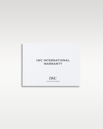 Official white IWC Schaffhausen international warranty conditions and worldwide service booklet