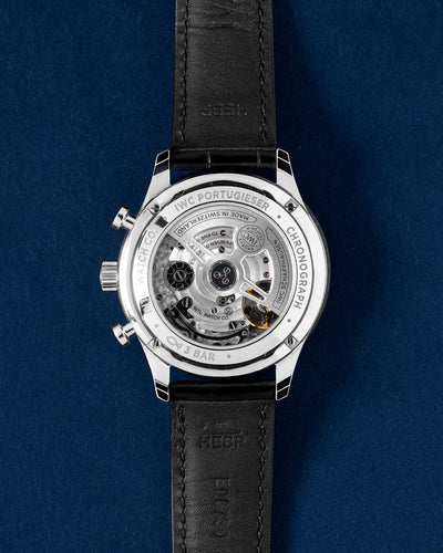 green IWC Portugieser Chronograph IW371615 | grand caliber texas