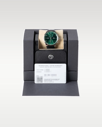 green IWC Portugieser Chronograph IW371615 | grand caliber texas