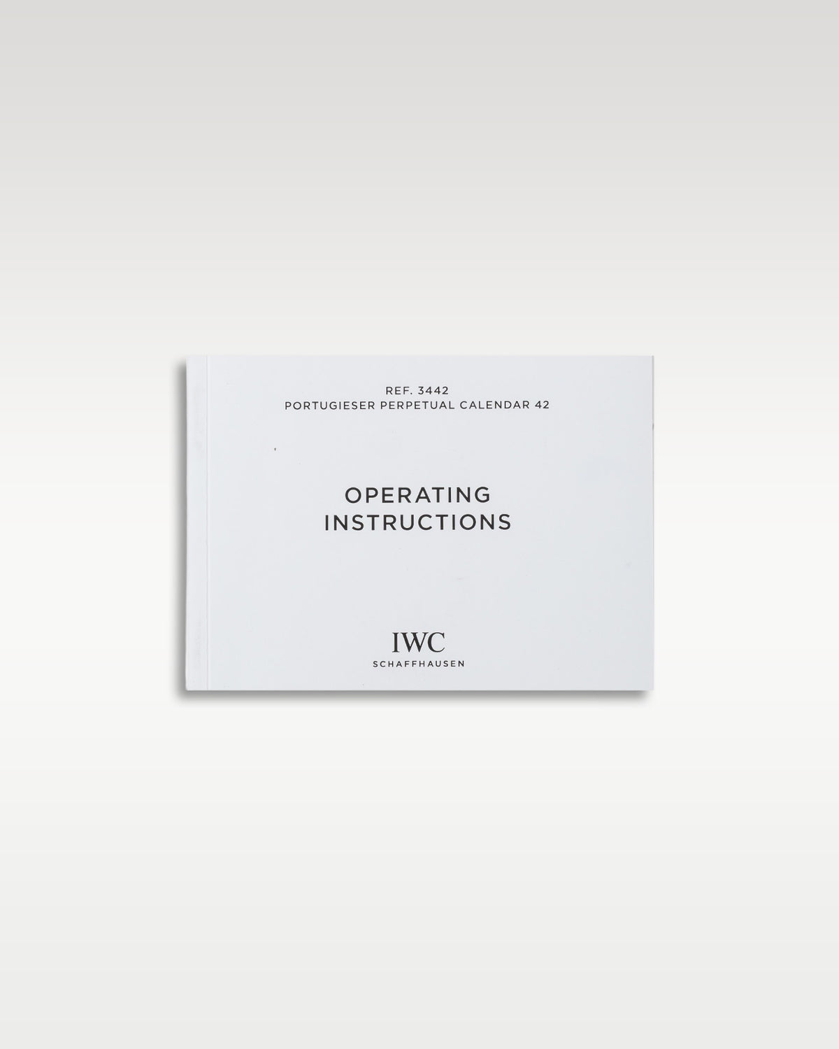 IWC, Portugieser Perpetual Calendar 42, IW344203, operating instructions booklet